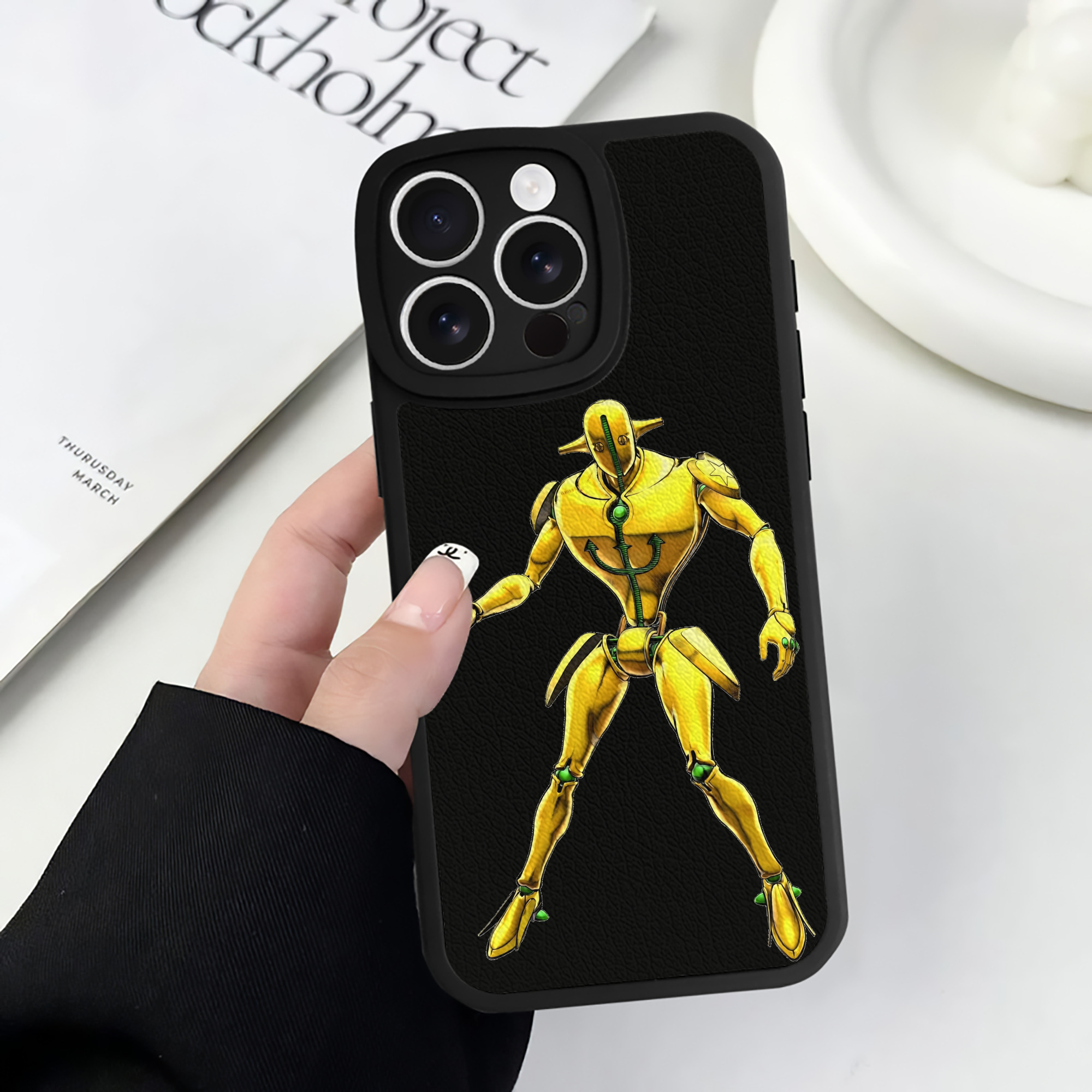 （画像用） ジョジョの奇妙な冒険 JoJo's Bizarre Adventure 【iPhone 16シリーズ対応】シリコンスマホケース（レザー調） 材質：シリコン